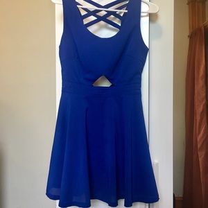 Blue Akira Chicago Red Label Keyhole/Pocket Dress